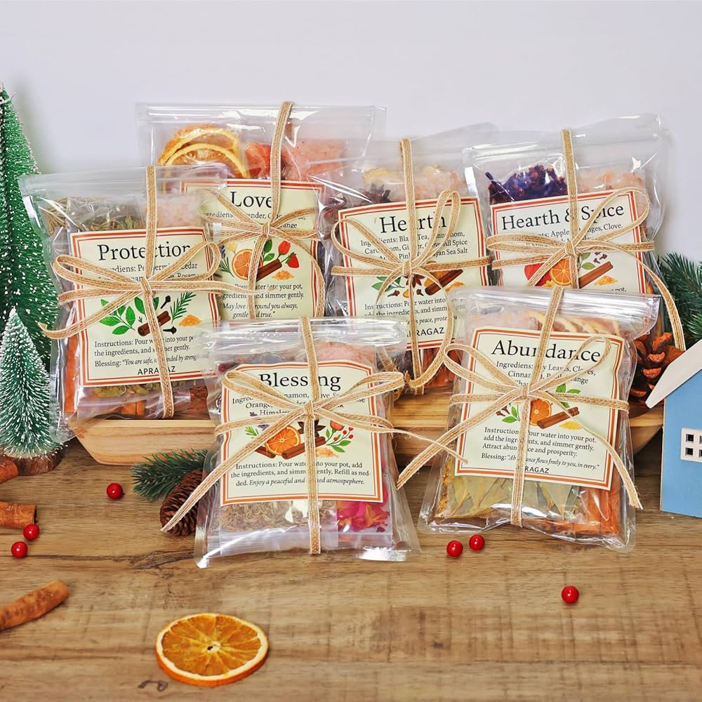6 Packs Simmer Pot Mix,Blessings Potpourri Simmer Pot Kit with Blessing, Abundance, Love, Hearth ... | Amazon (US)