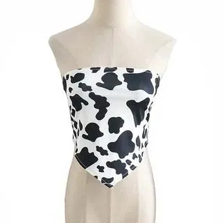 Cow Print Tube Top | YesStyle Global