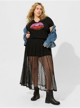 Maxi Mesh Dot With Undershort Skirt | Torrid (US & Canada)