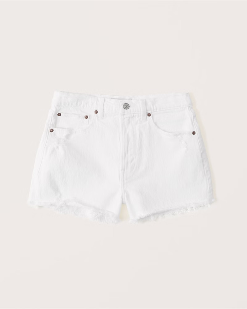 Curve Love High Rise Mom Shorts | Abercrombie & Fitch (US)