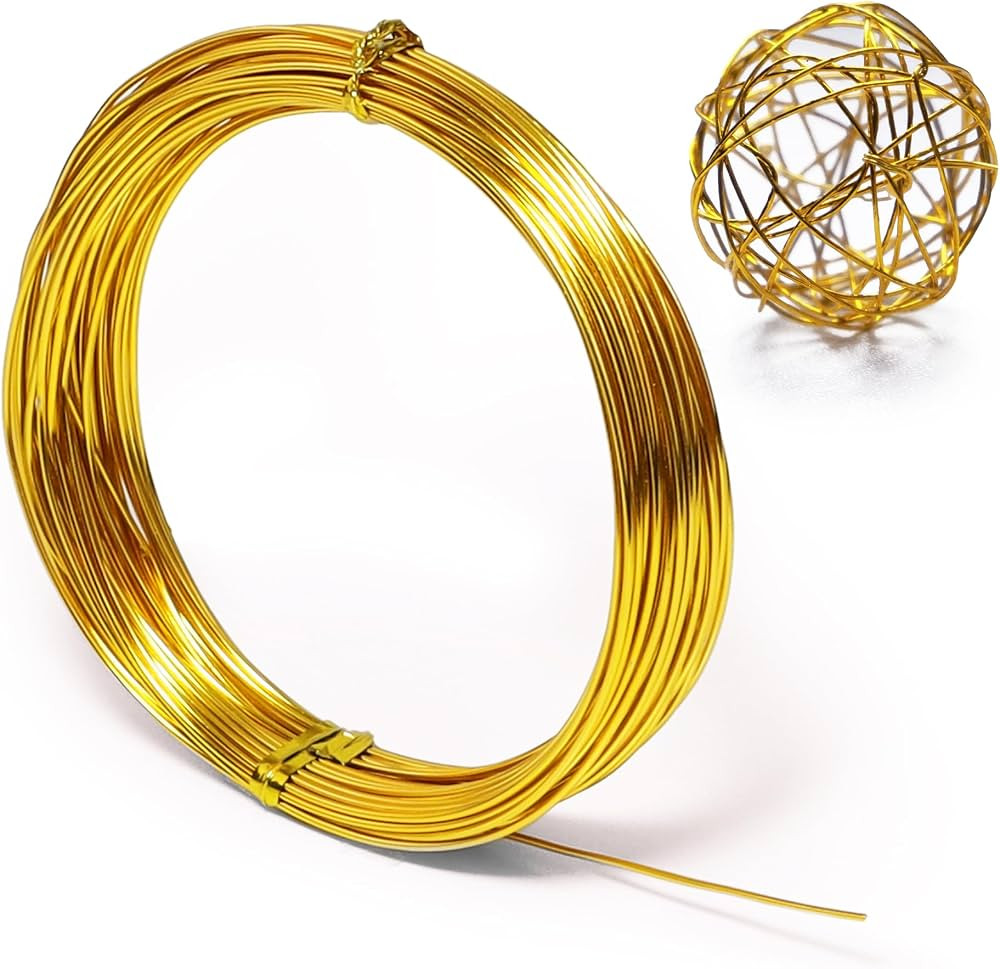 Aluminum Craft Wire, 33 Feet Bendable for Jewelry Making, Sculpting, Floral, Wreath, Crafting, Wi... | Amazon (US)