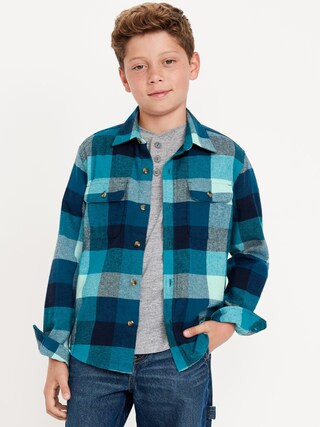 Soft-Brushed Flannel Pocket Shirt for Boys | Old Navy (US)