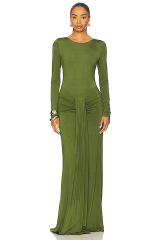 x REVOLVE Suki Gown in Olive Green | Revolve Clothing (Global)
