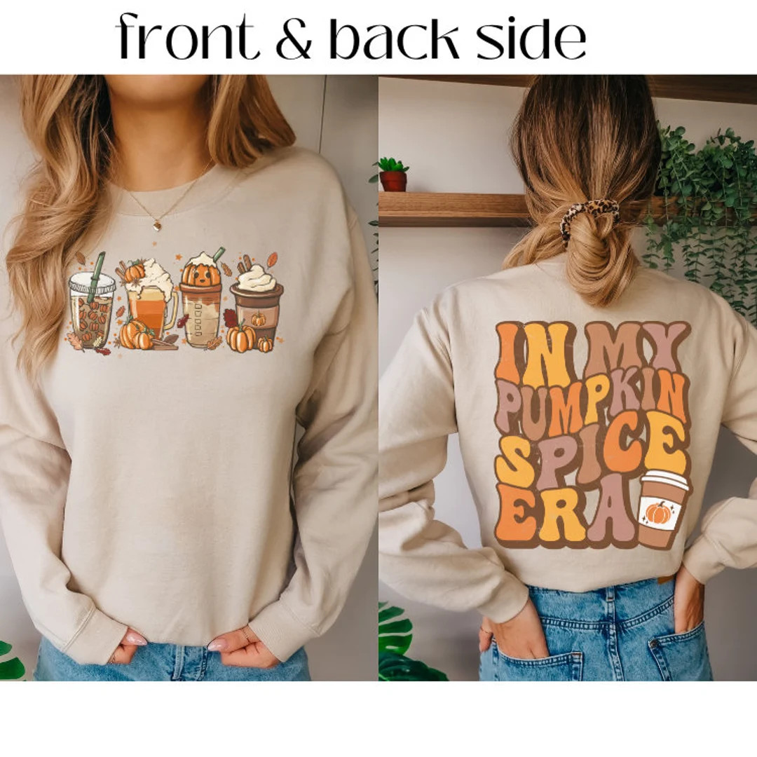 In My Pumpkin Spice Era Sweatshirt Fall Drinks Crewneck - Etsy | Etsy (US)