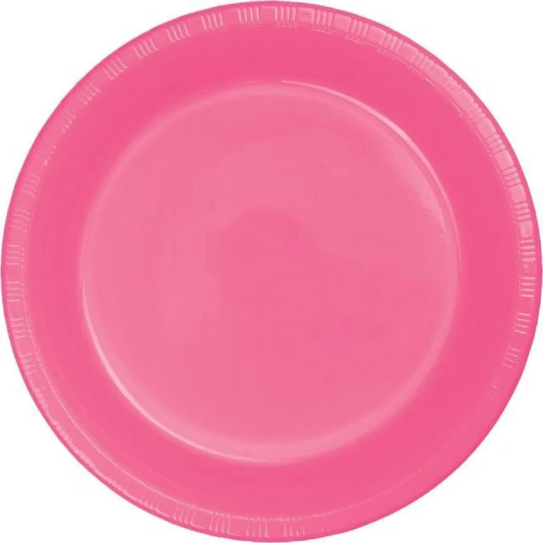 Touch of Color Plastic Dinner Plate, 9", Candy Pink, 20 Ct | Walmart (US)