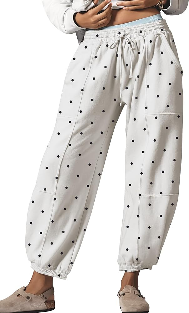 Anoumcy Leopard Pants Women Joggers Sweatpants Casual Cheetah Print Lounge Barrel Pants Trousers ... | Amazon (US)