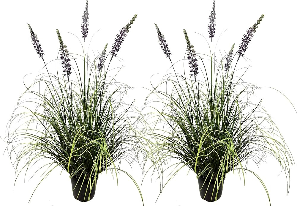 Artificial Plant 35in(2pack) Tall Artificial Lavender Plant,Faux Plants Indoor Home Decorative Ar... | Amazon (US)