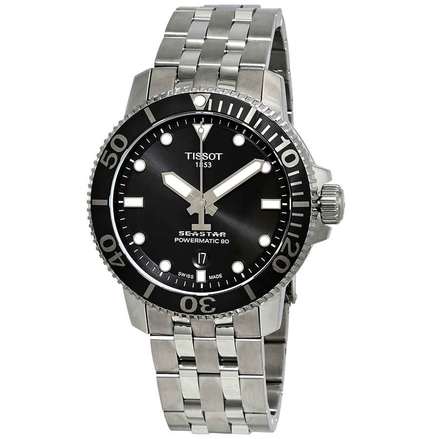 Tissot Seastar 1000 Automatic Black Dial Mens Watch T1204071105100 | Jomashop.com & JomaDeals.com