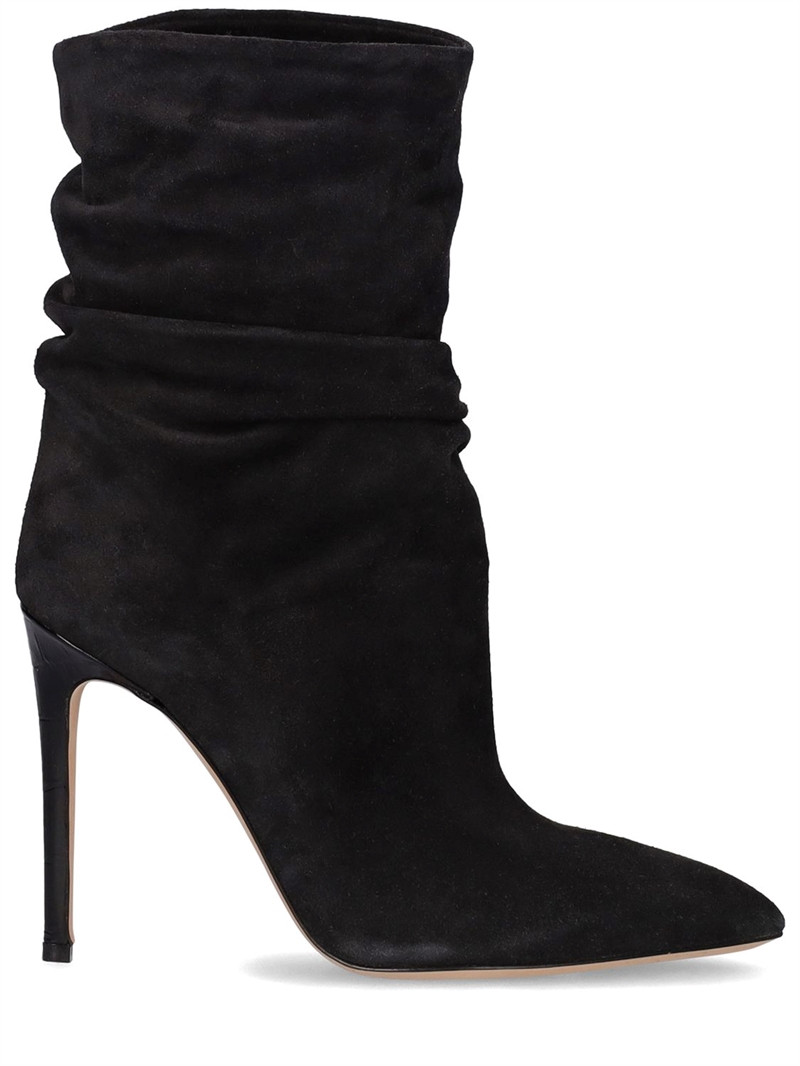 105mm Slouchy suede ankle boots | Luisaviaroma