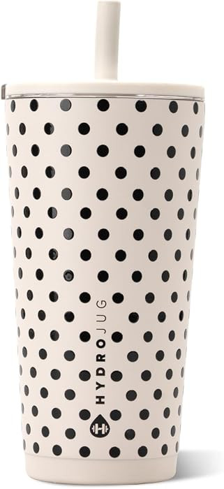 HydroJug Polka Dot Everyday Tumbler 20 oz, Ceramic-Lined, French Vanilla | Amazon (US)