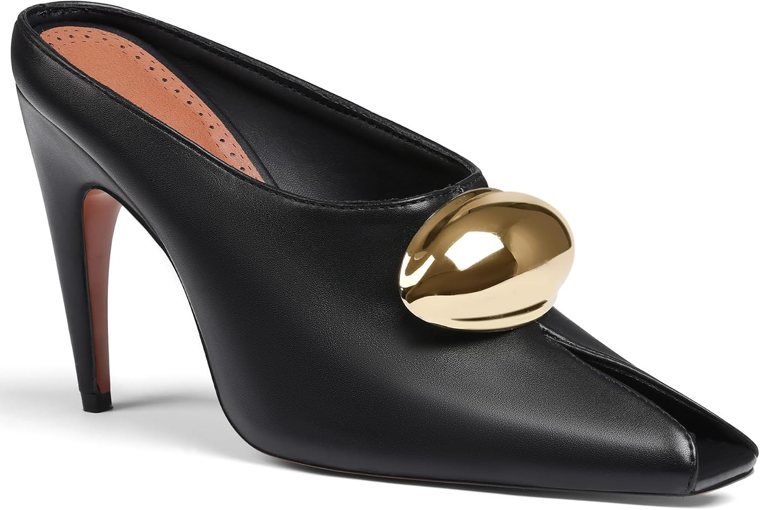 Peep Toe Mules for Women Stiletto Heels Pointed Heeled Sandals | Amazon (US)