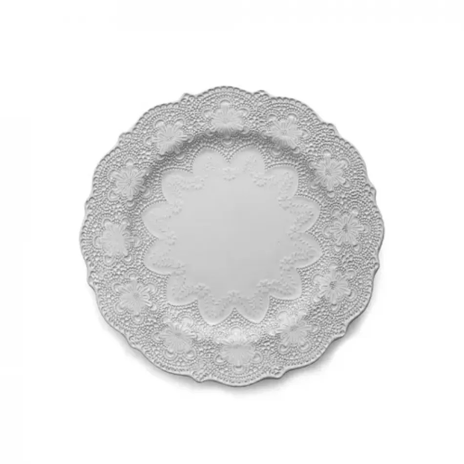 Merletto White Dinner Plate 10.75" D | Gracious Style