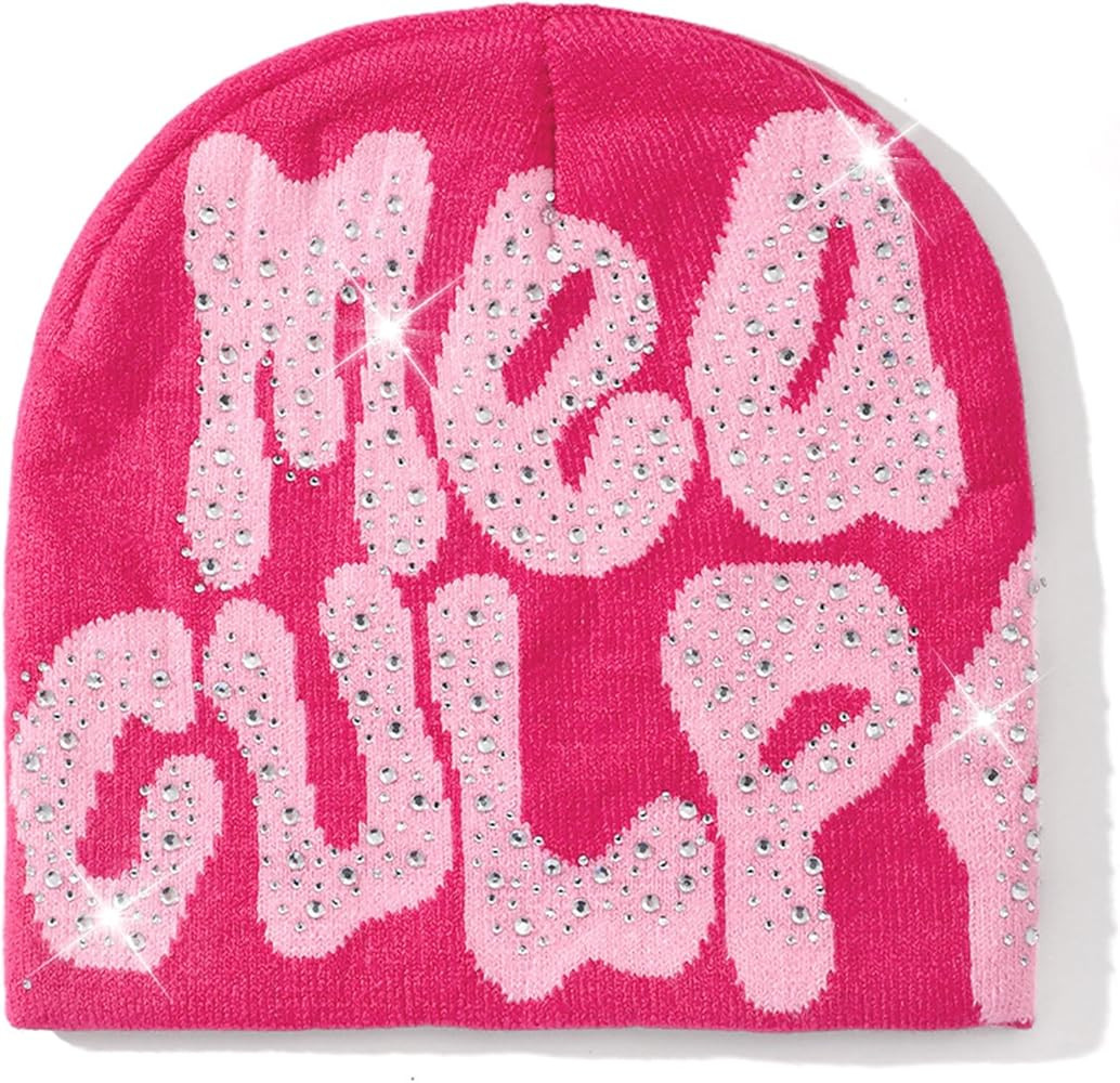 Jashlife MEA Culpa Beanies Hat with Rhinestone for Women Men, y2k Beanies Hats Hip-hop Soft Stret... | Amazon (US)