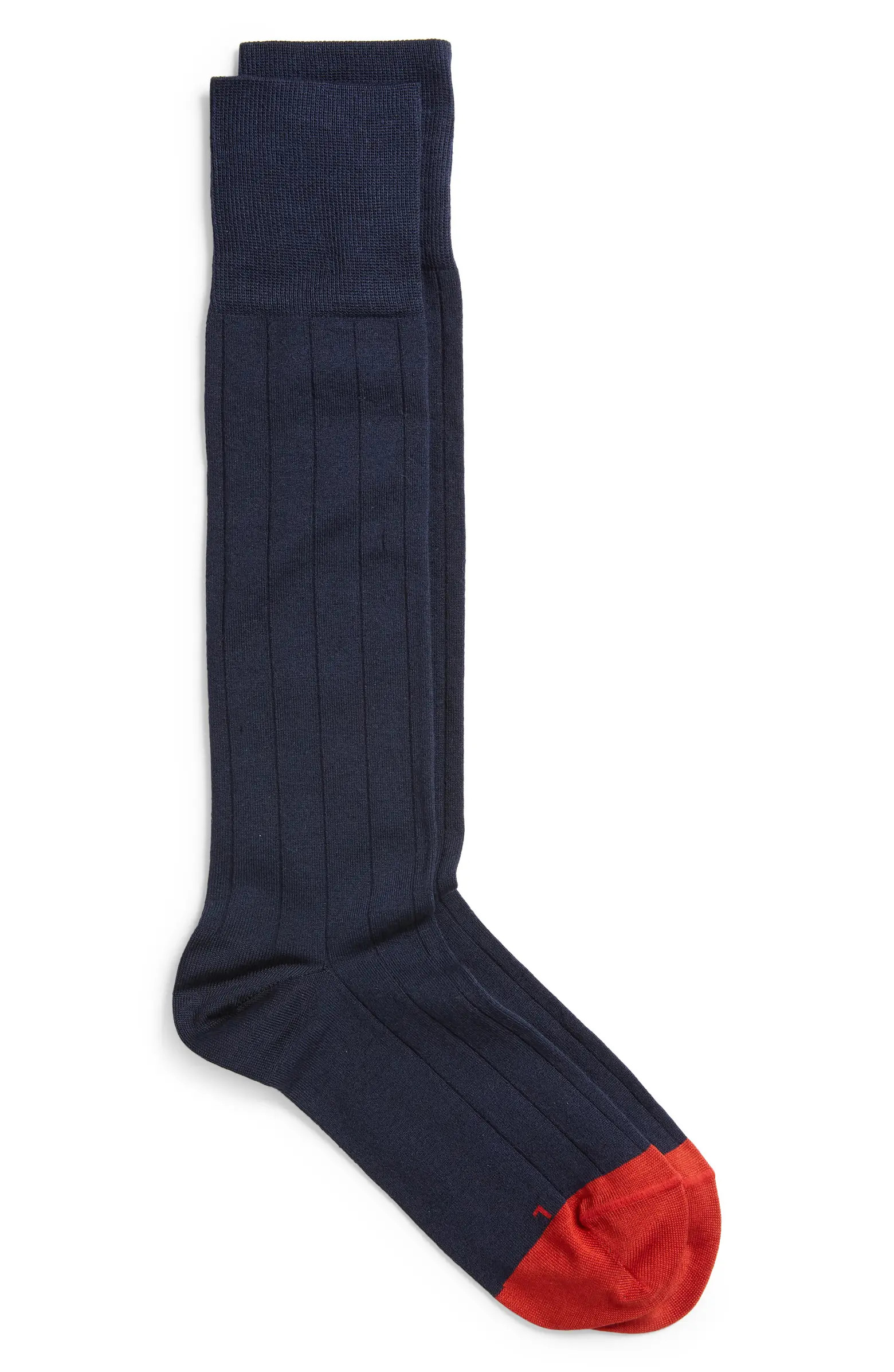 Pima Cotton Blend Rib Dress Socks | Nordstrom