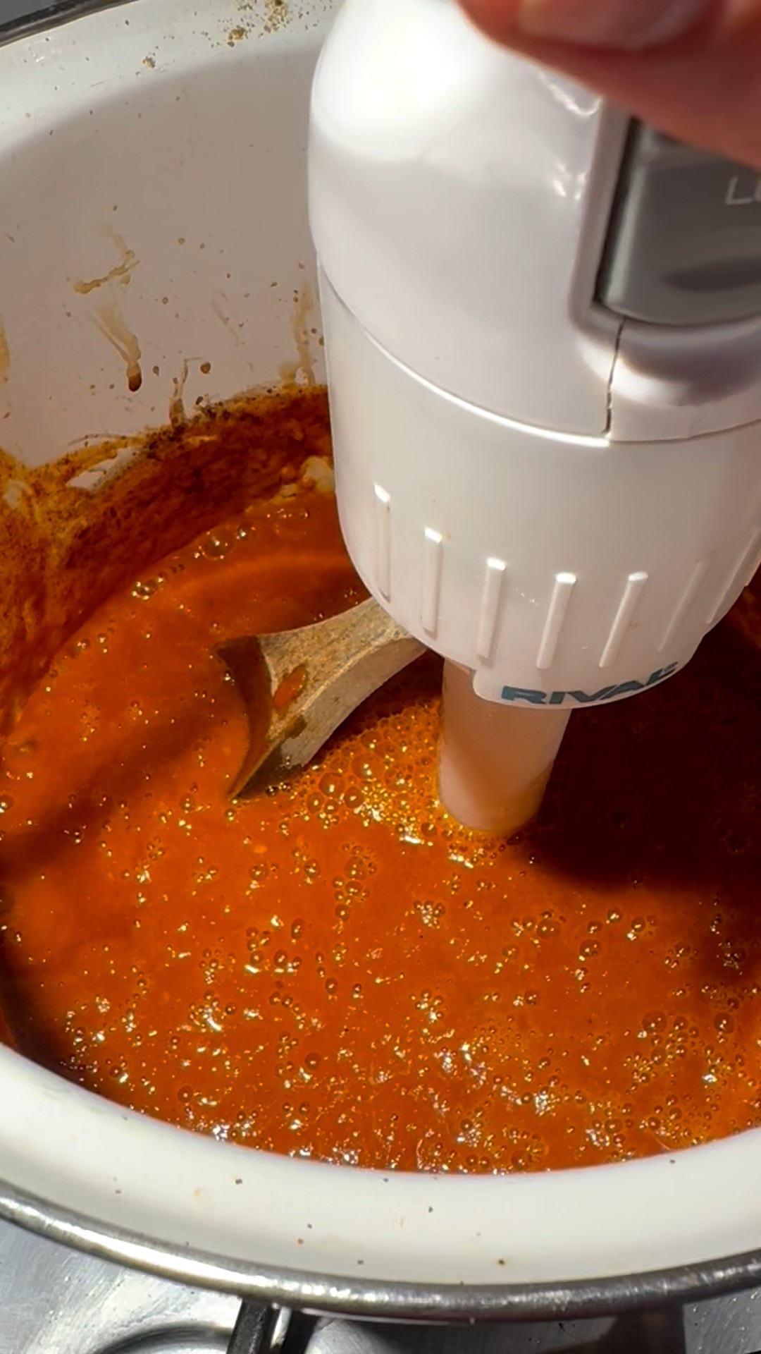 I love my handheld blender. Makes soups so creamy! 