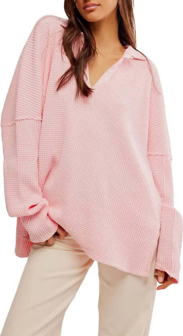 Travis Oversize Thermal Polo | Nordstrom