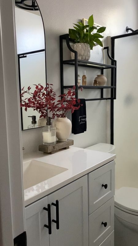 Snagged this cute little faux fall plant today! I love the color of the leaves. Linking up this affordable vanity, arched mirror, and shelving unit as well (30% off today!!)

#Target #TargetHome #GuestBathroom #LaborDaySale #BathroomDecor #AutumnDecor #FallDecor #HomeDecorSale #AffordableVanity #BathroomVanity #ArchMirror #VanityMirror #ShelvingUnit #BathroomShelves #LTKFind 

#LTKhome #LTKsalealert