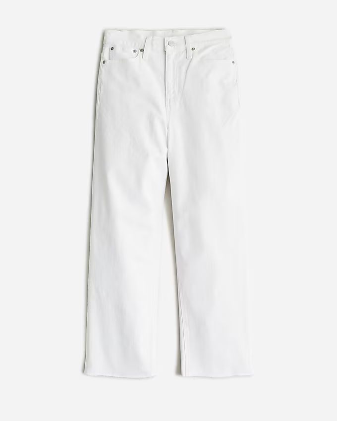 Tall slim wide-leg jean in white wash | J.Crew US