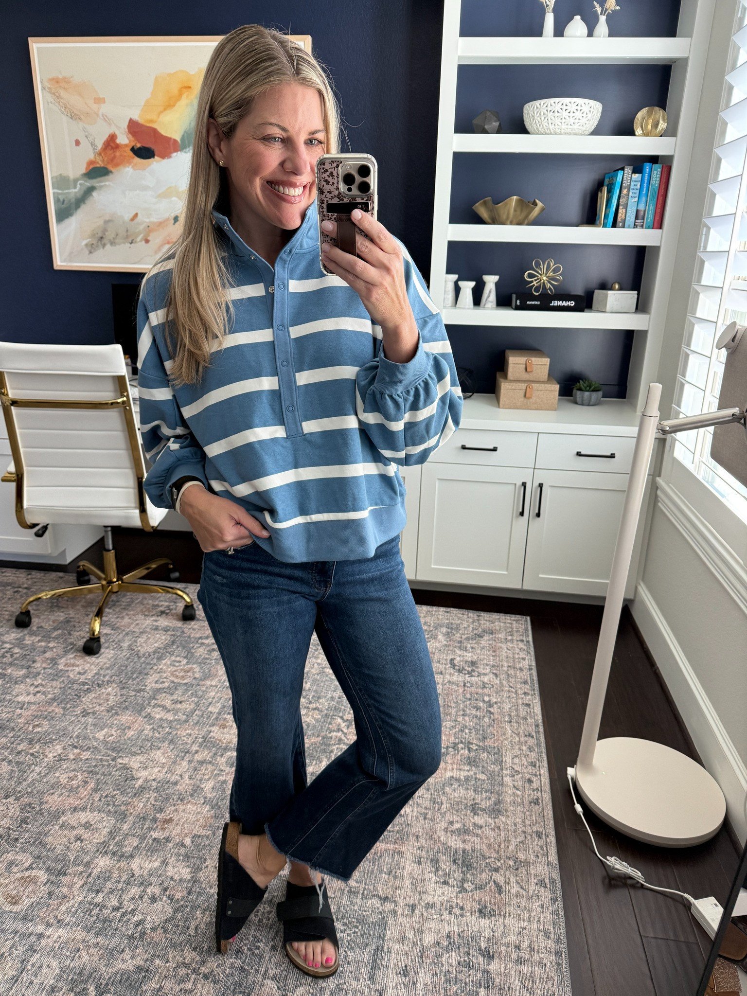 💙💙 New spring arrival and I'm loving it! 

 #LTKootd #LTKOver40 #LTKFindsUnder50