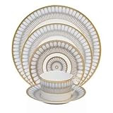 Philippe Deshouliere Arcades Grey & Gold Place setting 5pc | Amazon (US)