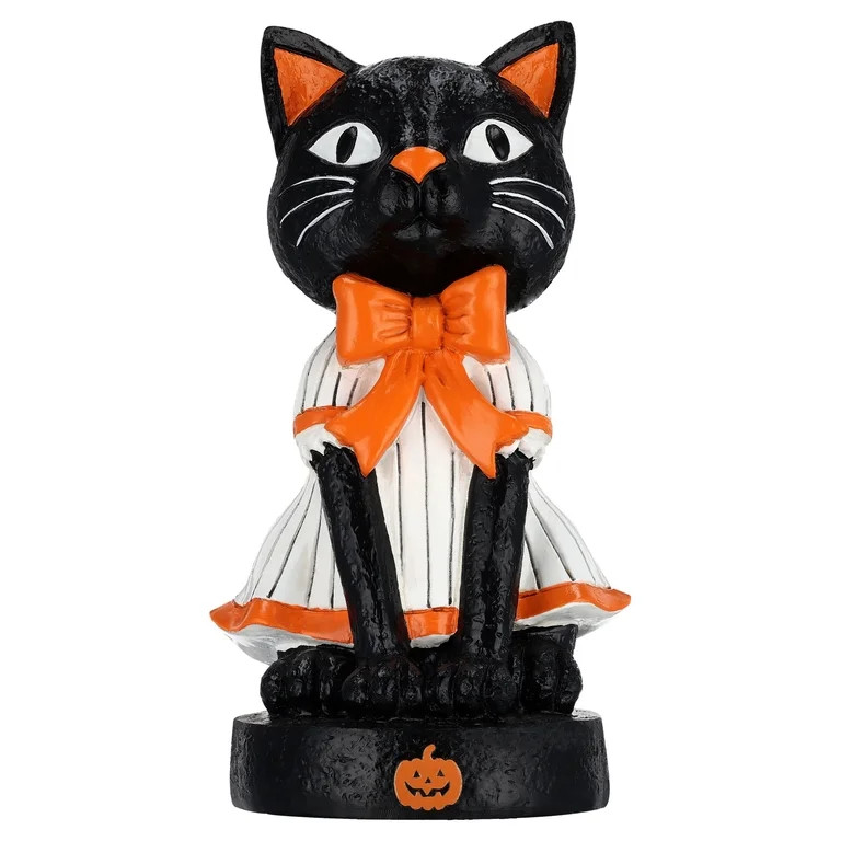 Resin Vintage Cat Decoration, Multicolor, 8.75", Halloween by Way To Celebrate | Walmart (US)