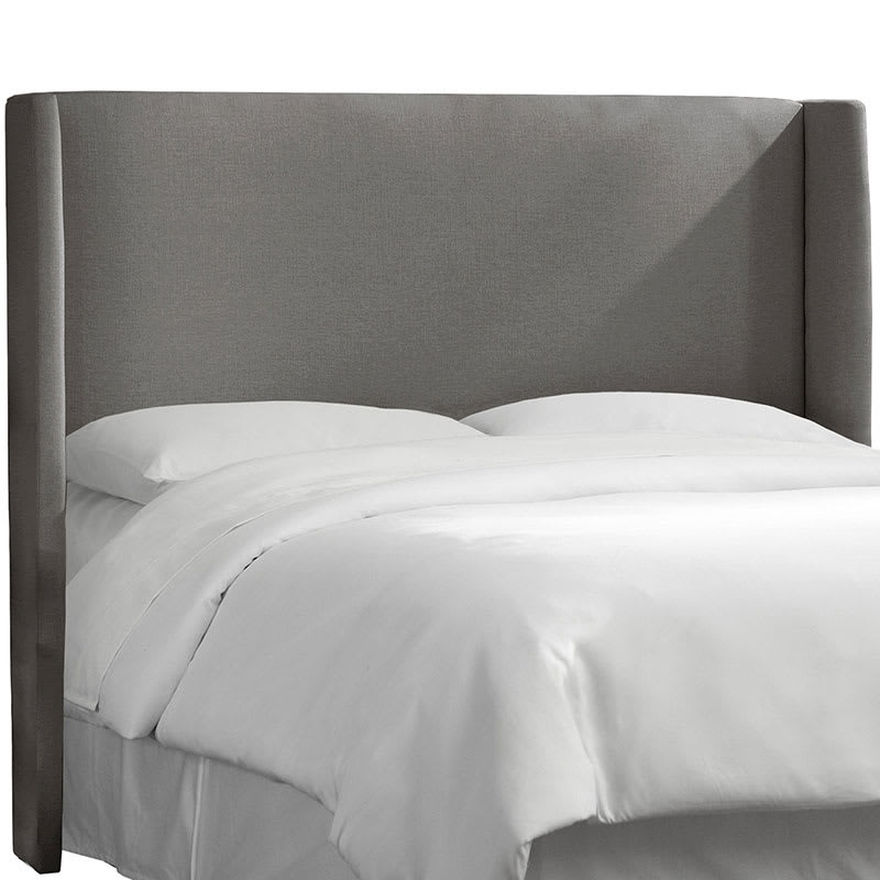 Gramercy Linen Headboard - Gray, Size QUEEN, Linen | The Company Store | The Company Store