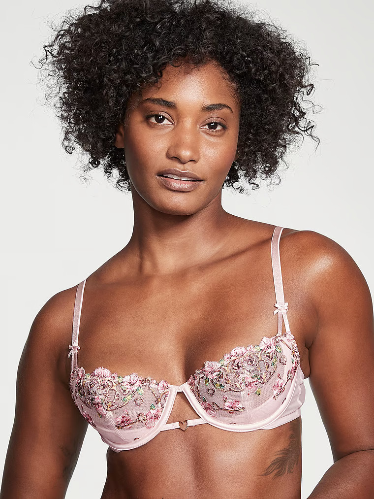 Wicked Unlined Floral Heart Embroidery Balconette Bra | Victoria's Secret (US / CA )