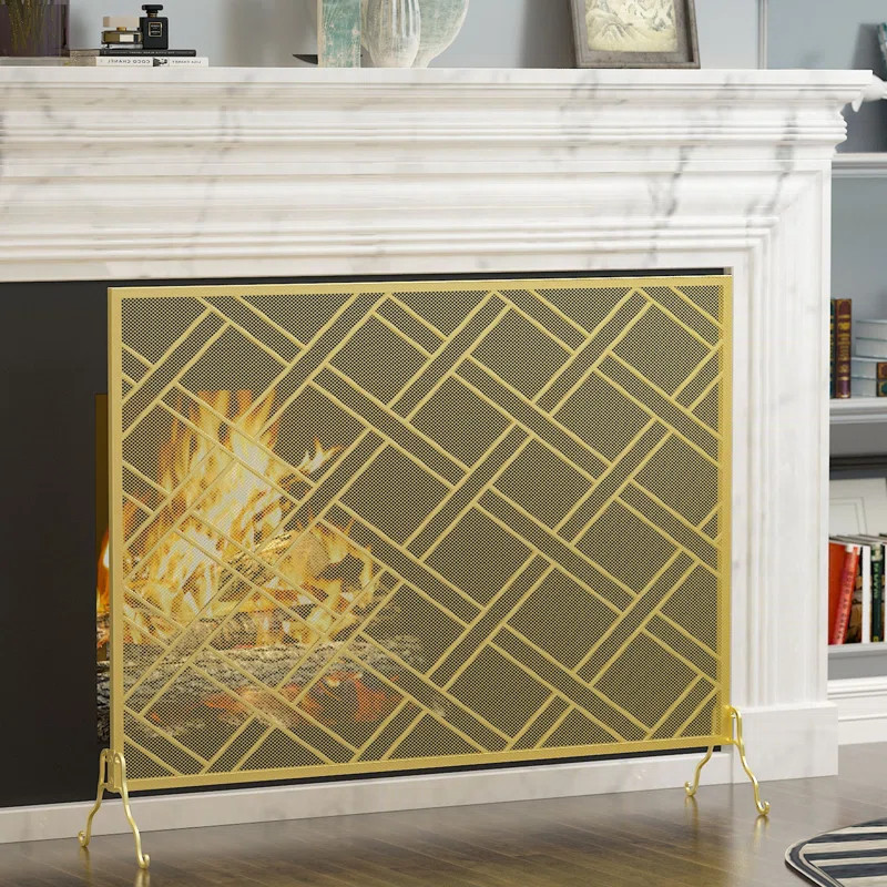 Kheri 1 Panel Steel Fireplace Screen | Wayfair North America