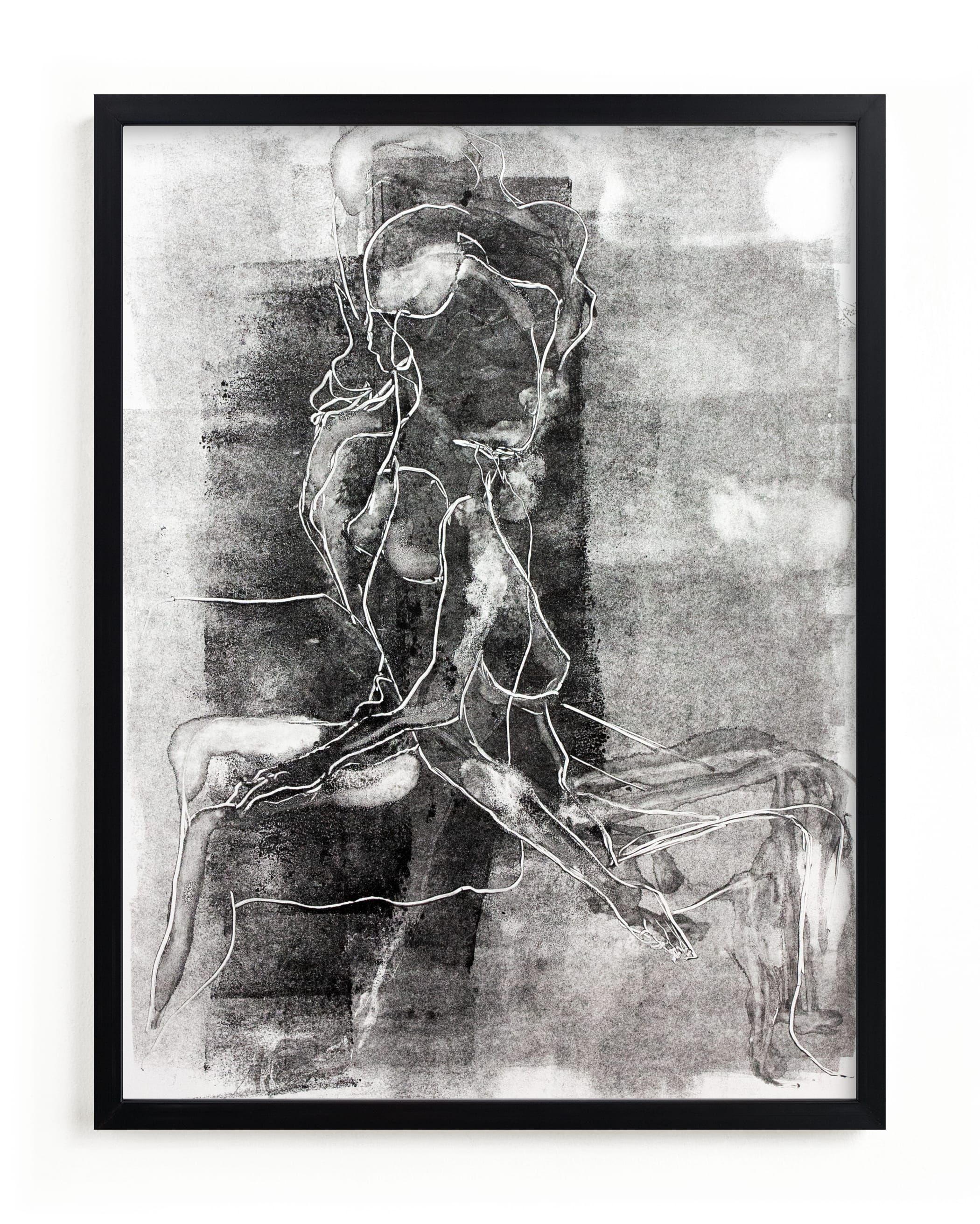 "Figure on Figure" - Drawing Limited Edition Art Print by Allison Belolan. | Minted