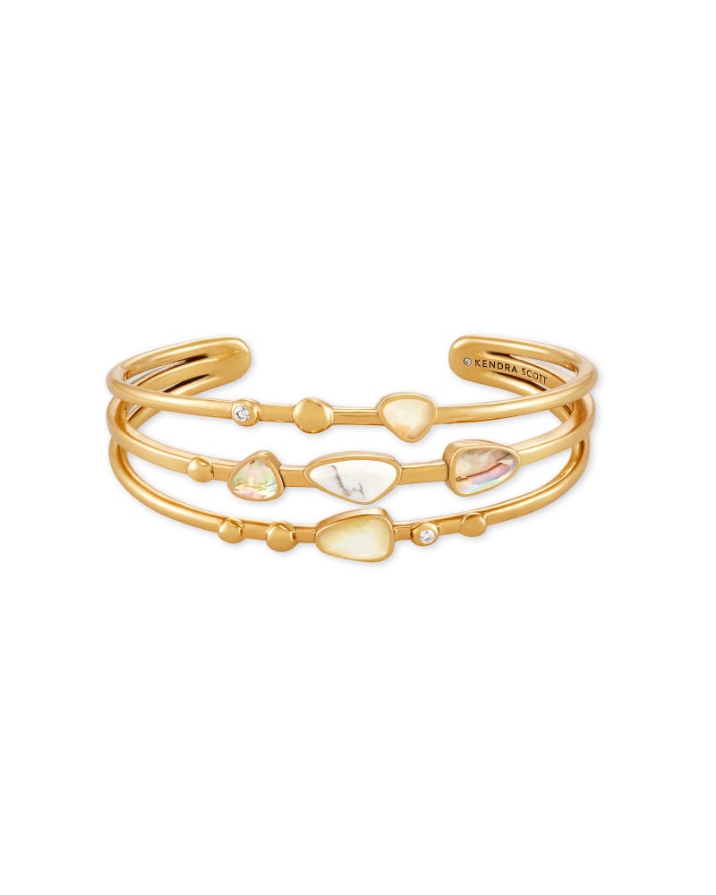 Ivy Vintage Gold Statement Bracelet in White Mix | Kendra Scott