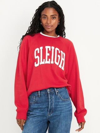 SoComfy Oversized Graphic Raglan Sweatshirt | Old Navy (CA)
