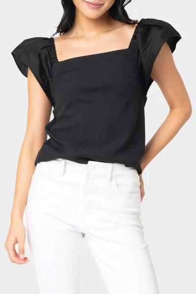 All A Flutter Square Neck Ribbed Tank | Gibson