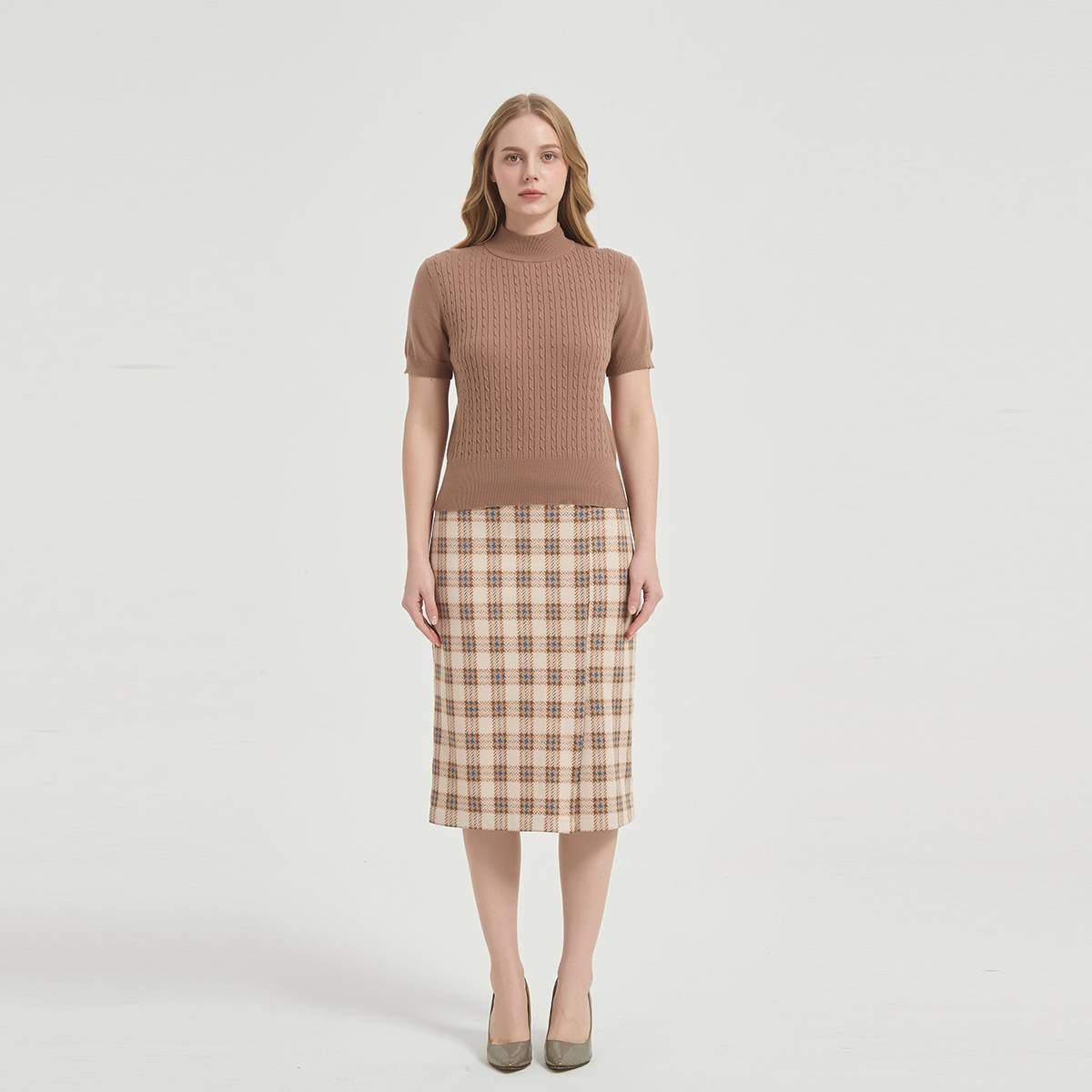 Women's Short Sleeve Cable Mock Turtleneck Pullover Sweater - A New Day™ | Target