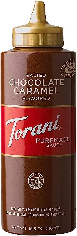 Torani Puremade Sauce, Salted Chocolate Caramel, 16.5 Ounces | Amazon (US)