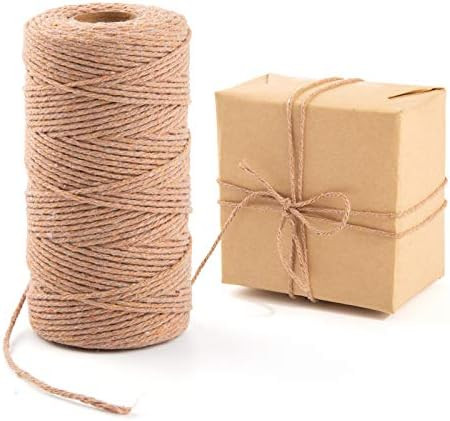 Natural Jute Twine, 328 Feet Twine String for DIY Art Crafts, Gardening, Gift Wrapping, Packing Mate | Amazon (US)