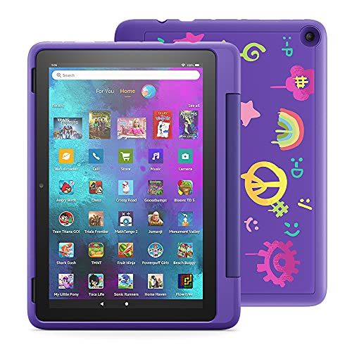 Fire HD 10 Kids Pro tablet, 10.1", 1080p Full HD, ages 6–12, 32 GB, Doodle | Amazon (US)