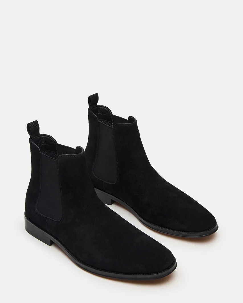 ALDAIR Black Suede Chelsea Men's Ankle Boot | Steve Madden (US)