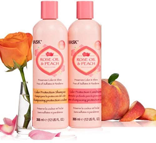 HASK Rose Oil & Peach Color Protection Shampoo & Conditioner (355 ml 12 US FL. OZ. Each) - Set of... | Walmart (US)