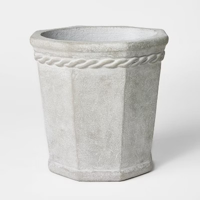 Octagon Concrete Planter Large Gray - Threshold™ designed with Studio McGee | Target