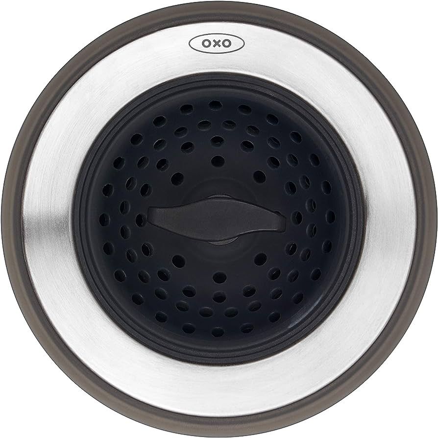 OXO Good Grips 2-in-1 Sink Strainer Stopper, Black | Amazon (US)