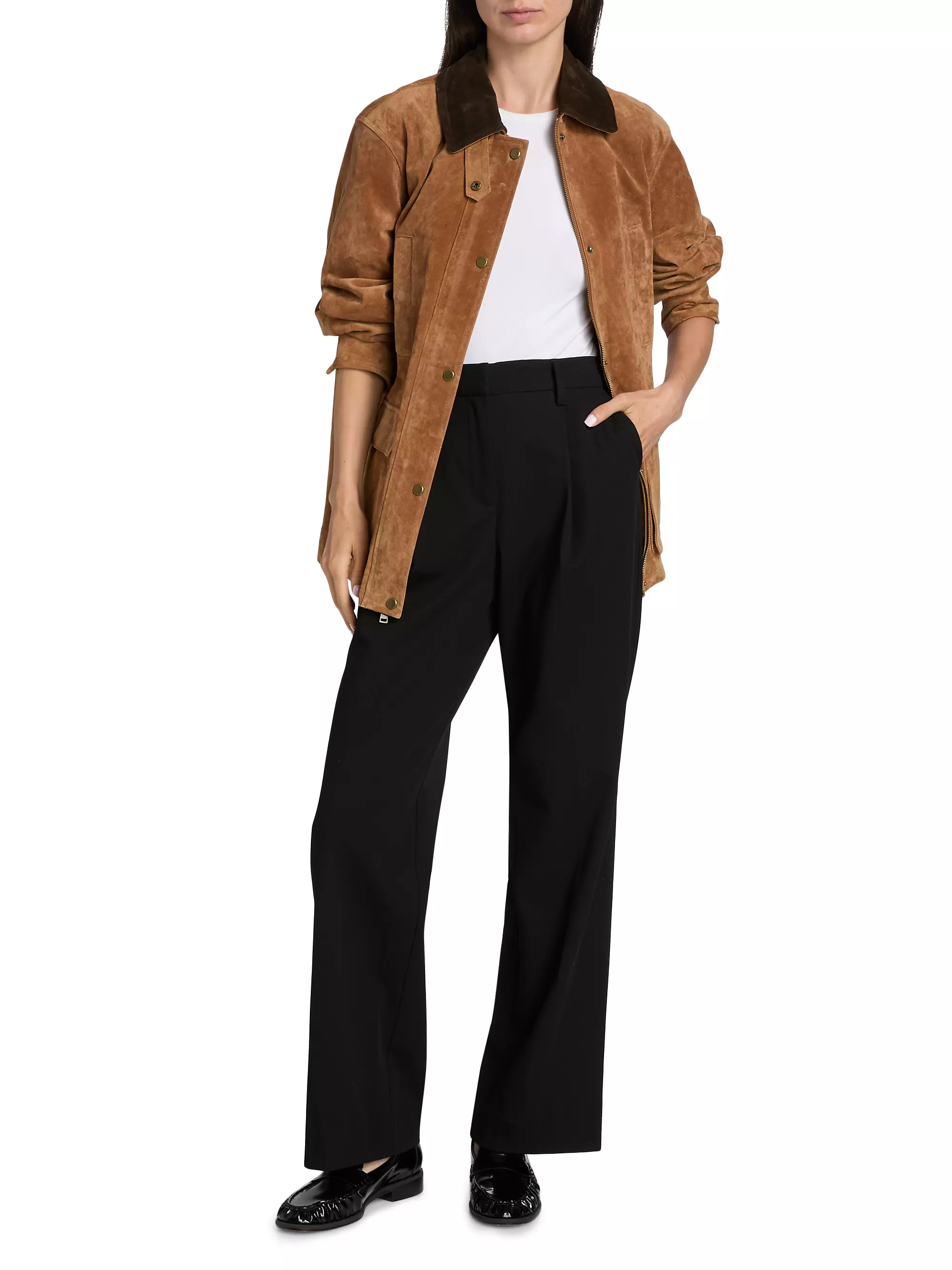 Mercer Collective Suede Barn Jacket | Saks Fifth Avenue | Saks Fifth Avenue