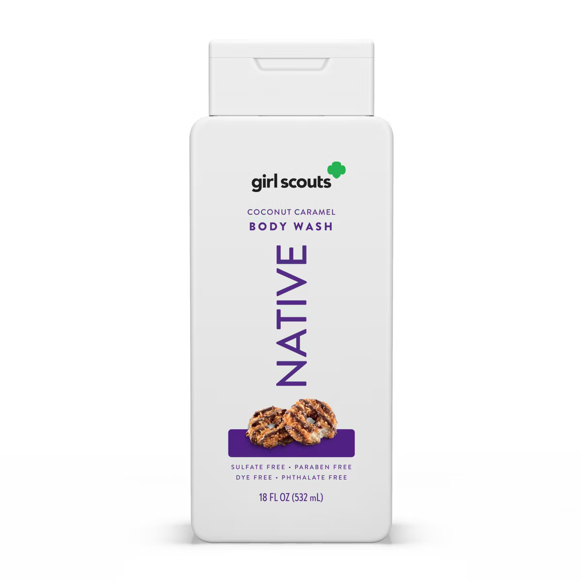 Native Limited Edition Girl Scout Coconut Caramel Cookie Body Wash - 18oz | Target