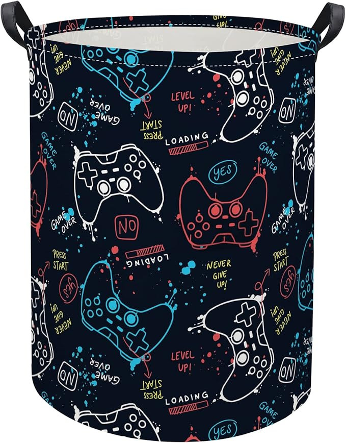 HIYAGON Game Laundry Basket Boys Kids Baby Laundry Hamper Dirty Clothes Organizer Toy Storage Bin... | Amazon (US)