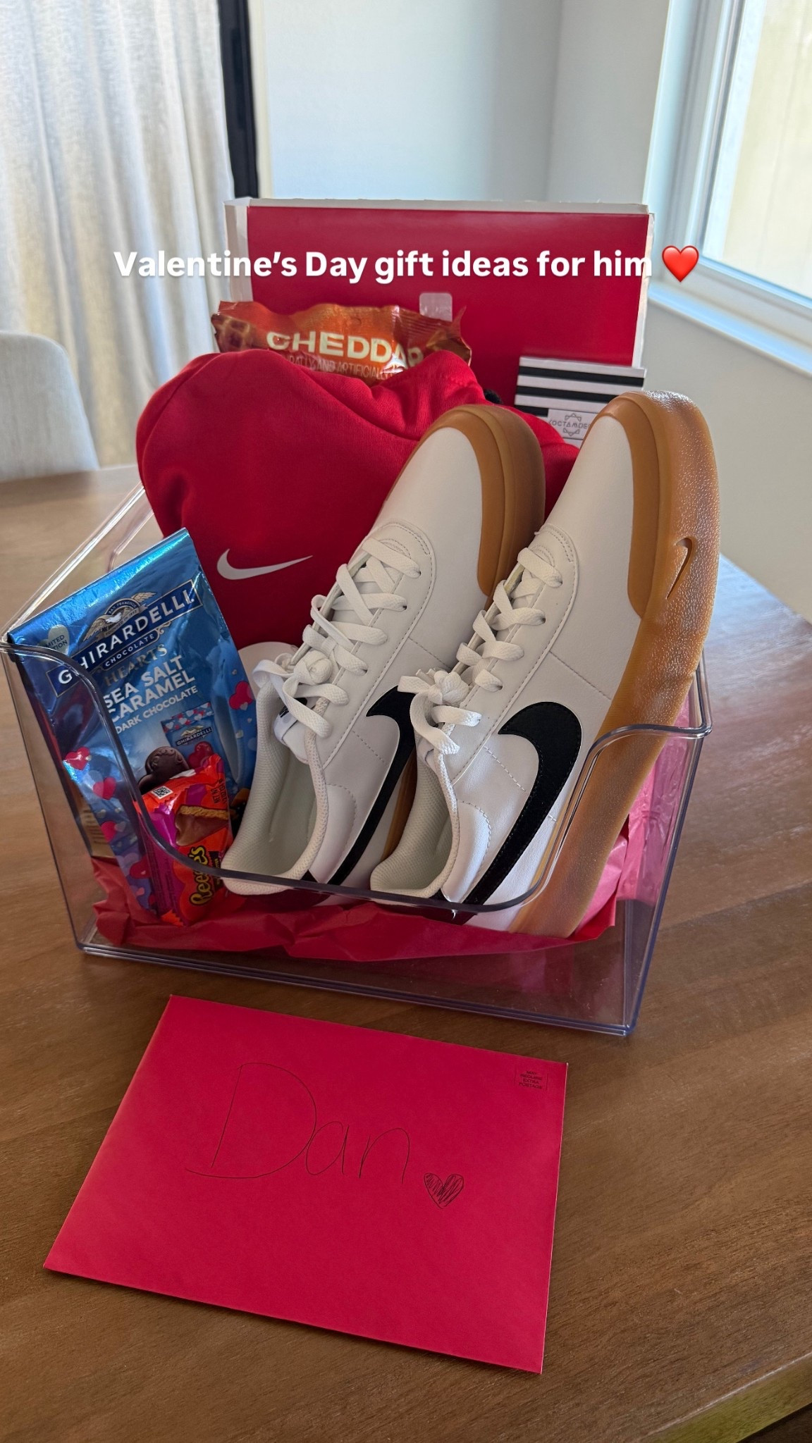 What I put in my husband’s Valentine’s Day basket: 
- skincare products 
- new sneakers
- Sweatshirt
- gift cards 
- favorite snacks 
- new hat 
- photo album of all our travels together 
- his/her decision flip coin 
- candy 

Gifts for him 

#LTKValentine