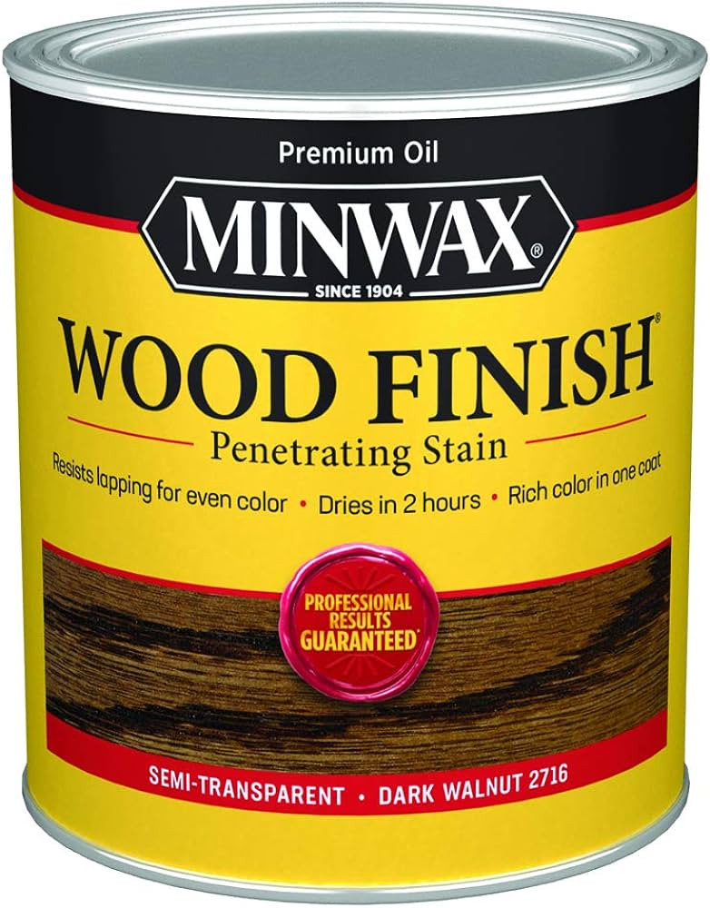 Minwax 70012444 Wood Finish, Dark Walnut, 1 Quart | Amazon (US)