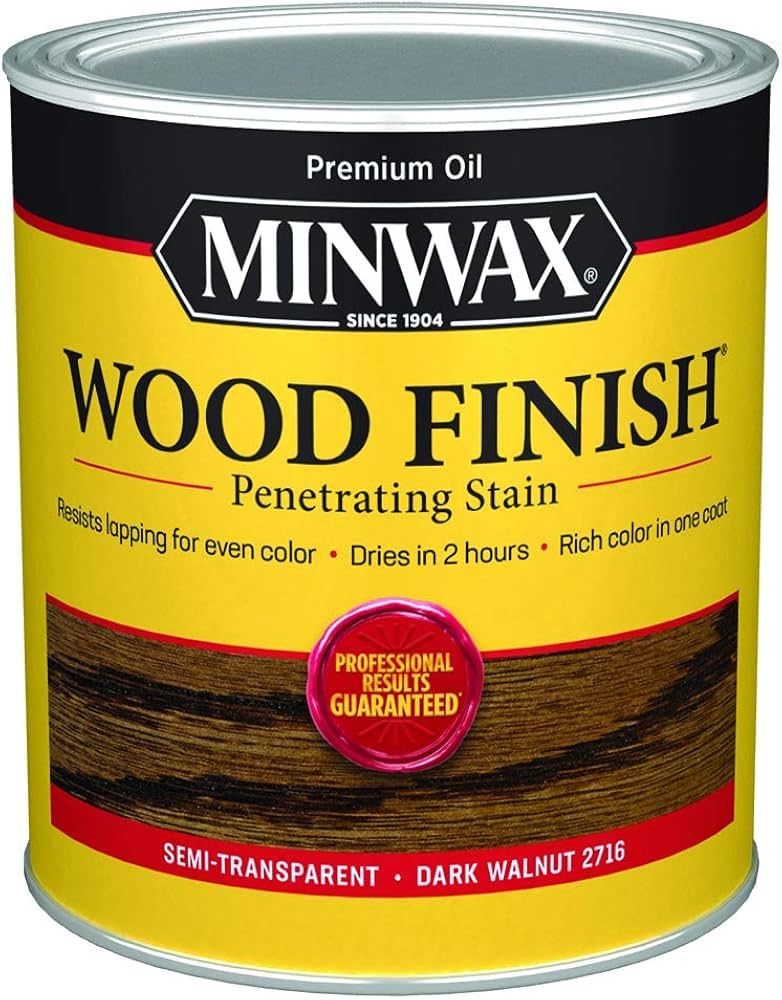 Minwax 70012444 Wood Finish, Dark Walnut, 1 Quart | Amazon (US)