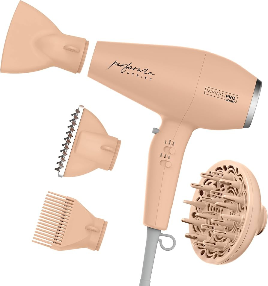 Conair Infiniti Pro Hair Dryer with Diffuser plus 3 Other Attachments | Performa Series Hair Drye... | Amazon (US)