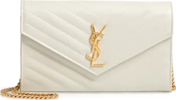 Cassandre Matelassé Leather Wallet on a Chain | Nordstrom