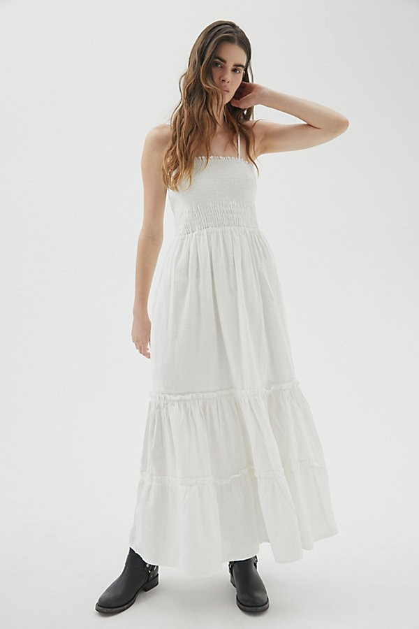 UO Athena Smocked Midi Dress | Urban Outfitters (US and RoW)