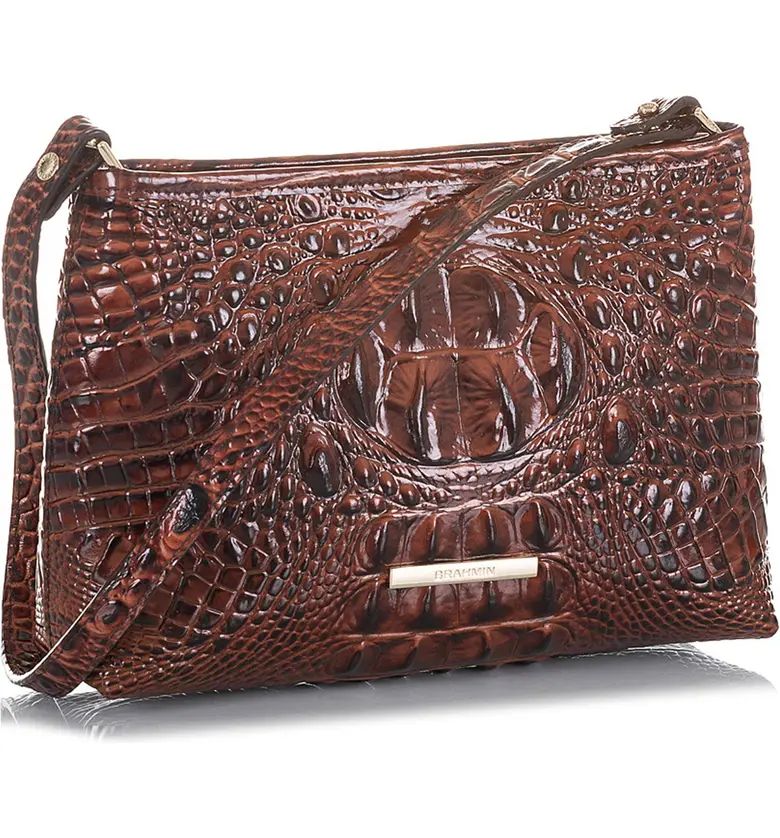 Lorelei Croc Embossed Leather Shoulder Bag | Nordstrom